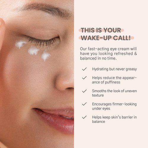 Karuna - Wake Up Eye Cream with Coffee Cherry & Tri-Peptides, Caffeine Eye Cream, Under Eye Brightener, Anti Aging Serum, Moisturizer for Puffiness, Boost Collagen for Fine Lines & Dark Circles, 15 ml