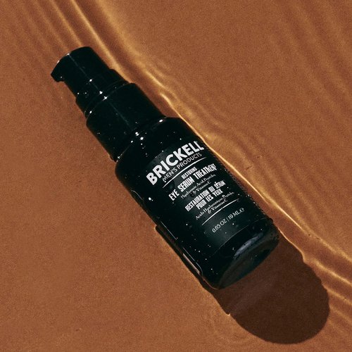 Brickell Men's Dark Circle Under Eye Treatment Serum For Men, Natural and Organic Eye Gel to Firm Men's Wrinkles, Reduce Dark Bags Under Eyes, and Promote Youthful Skin, 0.65 Ounce, Unscented