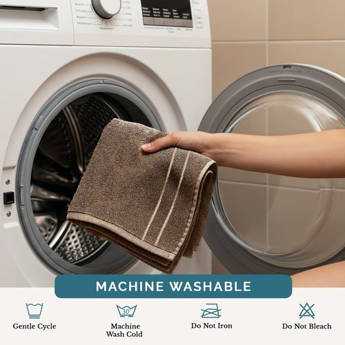 Casa Platino Washcloths 12 Pack - Spa & Salon Quality - 100% Ring Spun Mercerized Cotton Face Towels - Very Soft & Absorbent Wash Cloths for Body, Beauty, Home, Gym - Fingertip Towels - 13"x13", Taupe