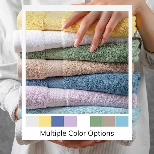 TEXTILOM Washcloths for Body and Face – Hotel and Spa Quality & Soft & Absorbent & Quick Dry Wash Cloths for Your Body – 100% Turkish Cotton Wash Clothes Towel Set of 4 (13 x 13 inches) - Yellow