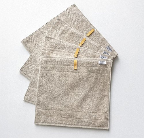 Highly Absorbent Organic Cotton Washcloths, Soft & Durable Face Towels, Made in Japan, Oeko-Tex Class 1 Certified, 7.1 x 7.1 inch, Ivory, Pack of 4 – Proof of Purity