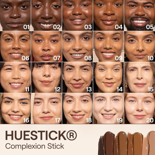 Live Tinted HUESTICK Complexion Stick - Medium-to-Full Buildable Coverage - Soft Matte Finish - Multitasking Makeup Stick - Lightweight, Creamy Formula - Shade 17