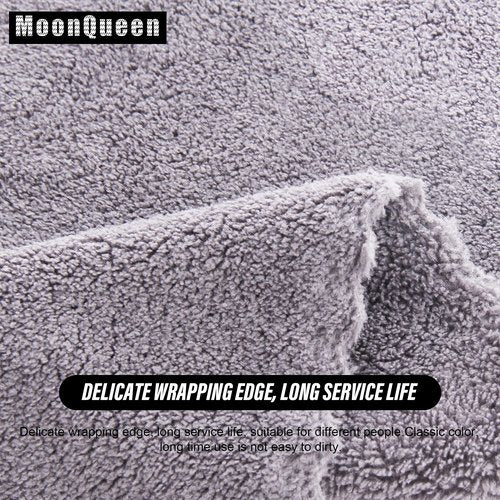 MOONQUEEN Ultra Soft Premium Washcloths Set - 12 x 12 inches - 72 Pack - Quick Drying - Highly Absorbent Coral Velvet Bathroom Wash Clothes (Light Grey)