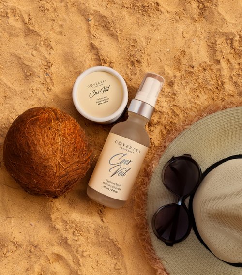 Govertex Coco Veil Hair & Body Perfume Mist - Coconut Cream, Vanilla, Peach & Jasmine Perfume | 60ml | Signature Women Fragrance - Long Lasting Hair and Body Mist