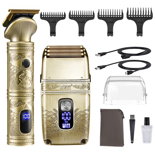 VGR Gifts for him Hair Trimmer & Electric Razor for Men, Foil Shaver, Beard Trimmer, T Liners Barber Kit, Men’s Grooming Kit with Triple Blades Cordless