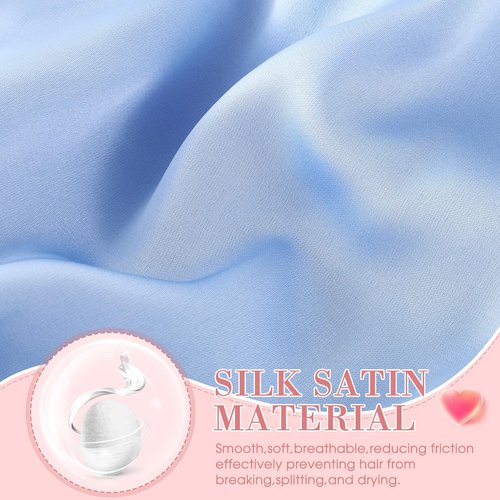 Maiteenly 4 Pcs Silk Satin Bonnet for Sleeping Double Layer Hair Wrap Night Sleep Cap Turban for Women Gift Long Curly Straight Hair(Light Color)