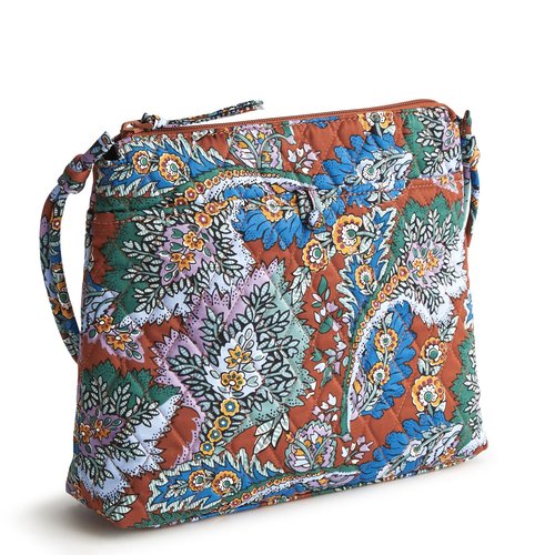 Vera Bradley Premium Cotton Original Hipster Crossbody, Flowers + Feathers