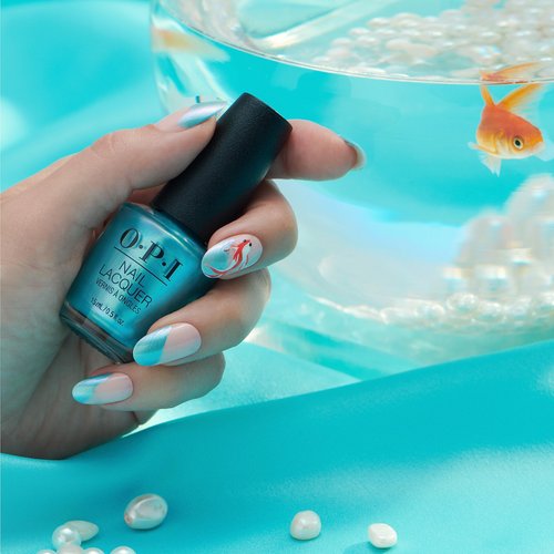 OPI Nail Lacquer, Sheer & Soft Pearl Finish Blue Nail Polish, Up to 7 Days of Wear, Chip Resistant & Fast Drying, Fall 2023 Collection, Big Zodiac Energy, Pisces the Future, 0.5 fl oz (Pack of 2)