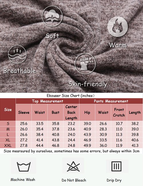 Ekouaer Womens Pajamas Set Long Sleeve Loungewear Soft Lounge Set Joggers with Pockets,Small,Navy