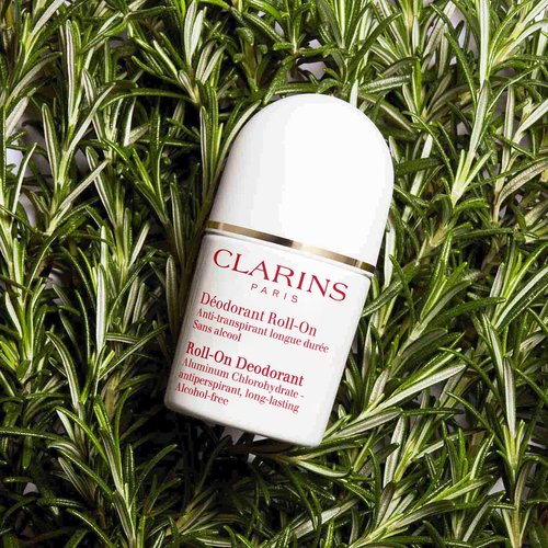 Clarins Roll-On Antiperspirant Deodorant | Alcohol Free | No White Residue | Long Lasting, Non-Sticky Formula| All Skin Types, Including Sensitive Skin | 1.7 Ounces