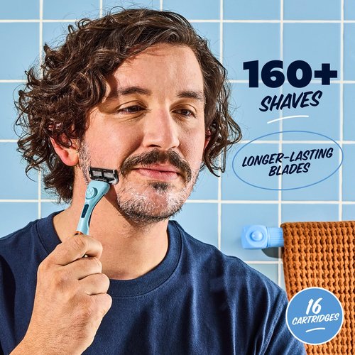 Dollar Shave Club | 6 Blade Razor Refills (16 Pack) | 6 Stainless Steel Blades for a Close & Comfortable Shave