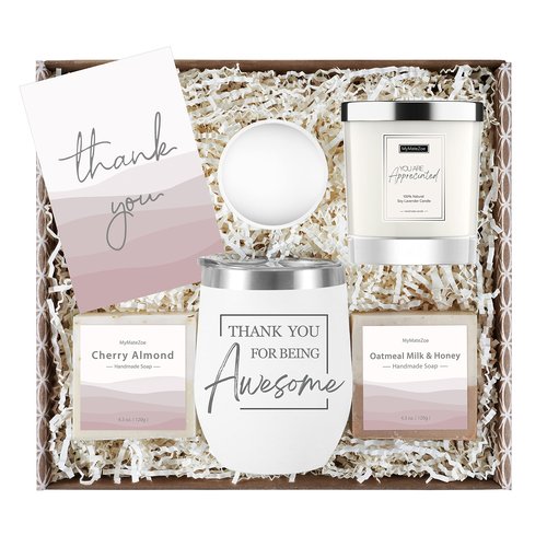 Thank You Gift Box for Women - Unique Spa Experience for Gratitude - Appreciation for Coworker, Boss, Employee, Hostess, Secretary, Teacher, Nurse and Volunteer