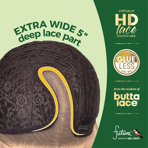 Sensationnel Chicbob Lace Frontwig - Lob Unit 7 Face Framing Glueless Wig Wide 5 Inch Deep Part Synthetic Preplucked Hairline (MUSHROOMASHBLONDE)