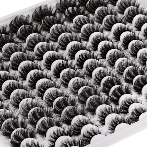 False Eyelashes 48 Pairs 6 Styles Mixed Fake Eye Lashes Bulk Wholesale Dramatic Thick 5D Wispy Strip Faux Mink Eyelashes Multipack