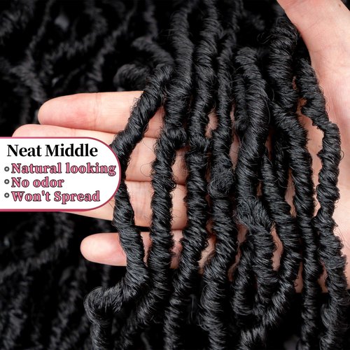 40 Inch Super Long Soft Locs Crochet Hair Pre Looped 6 Packs New Faux Locs Crochet Braids Goddess Locs Dreadlocs Synthetic Hair For Women (1B, 40 Inch 6pack)