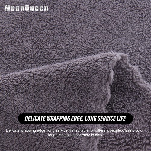 MOONQUEEN Ultra Soft Premium Washcloths Set - 12 x 12 inches - 72 Pack - Quick Drying - Highly Absorbent Coral Velvet Bathroom Wash Clothes (Grey)