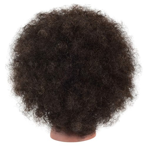 FUTAI Kinky Curly Real 100% Human Hair Mannequin Head with Table Clamp Stand for Hairdresser Practice Braiding Styling Manikin Cosmetology Doll Training Head Bleaching Dyeing Curling Cutting Updos