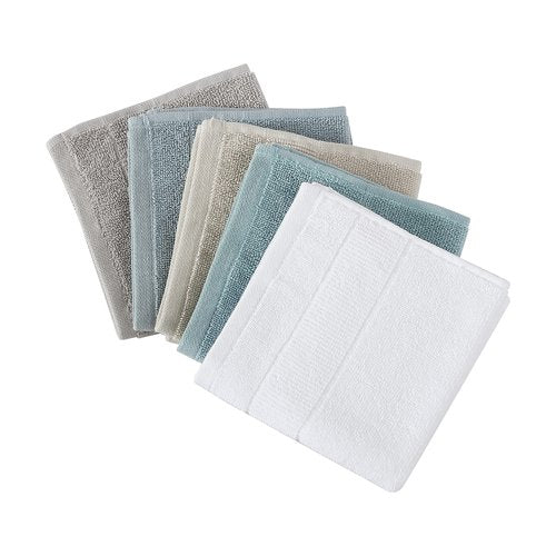 Tommy Bahama - Washcloths, Soft & Absorbent Cotton Towels, Fade Resistant, Oeko-Tex Certified (Island Retreat White, 12 Piece)