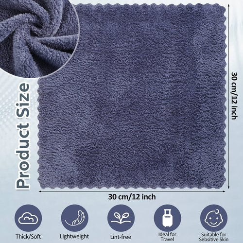 Newwiee 100 Pcs Washcloths Bulk Quick Drying Bathroom Wash Clothes 12 x 12 Inch Face Towels Microfiber Soft Hand Towel for Your Body Spa Fingertip(Dark Grey)