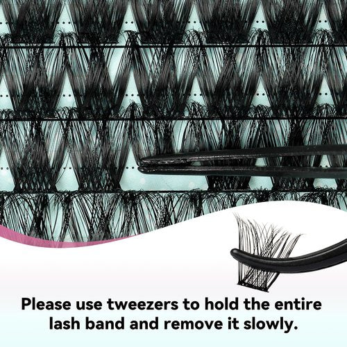 Lash Extension Kit 144pcs Lash Clusters Kit D Curl Eyelash Extension Kit with Lash Bond and Seal Waterproof Lash Glue Remover Lash Tweezers for Lash Clusters Eyelash Clusters Kit (Dusk, D-10-18mm Kit)