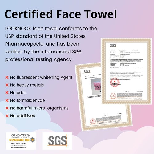 LOOKNOOK Disposable Face Towel, 50% Thicker, Soft for Sensitive Skin, Multipurpose Cleaning Cloth, 70 Count, 6 pack