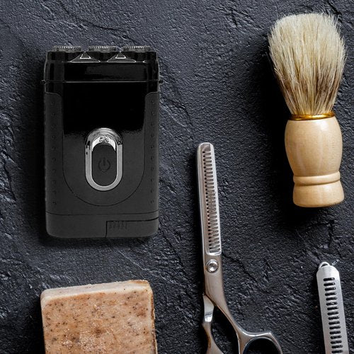Tacshaver Rotary Electric Razor for Men - Rotary Electric Shavers for Body Hair Trimmer - Waterproof & Rechargeable Beard Trimmer - Personal Care Hair Razor & Bald Head Shaver for Mens Grooming Kit