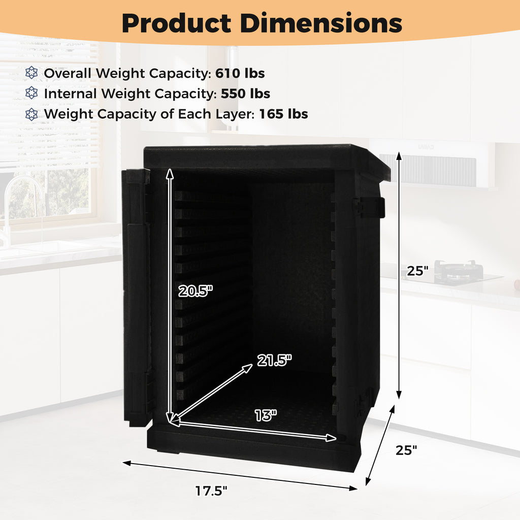 91 Qt Insulated Food Pan Carrier with Buckles