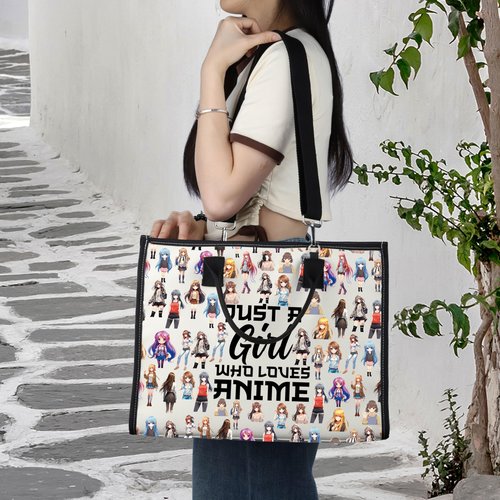 LEVLO Anime Fans Makeup Bag - Lover Gift Cosmetic Bag for Women, Cartoon Makeup Bag (Loves Anime LT)