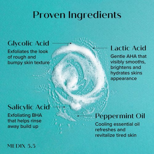 Medix 5.5 Fragrance Free Retinol Age Rewind Cream + Glycolic Acid Exfoliating Body Wash Set