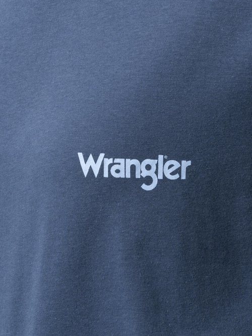Wrangler Women's Short Sleeve Graphic Tee and Printed Pants Pajama Sleep Set, Dark Denim/Geo, X-Large