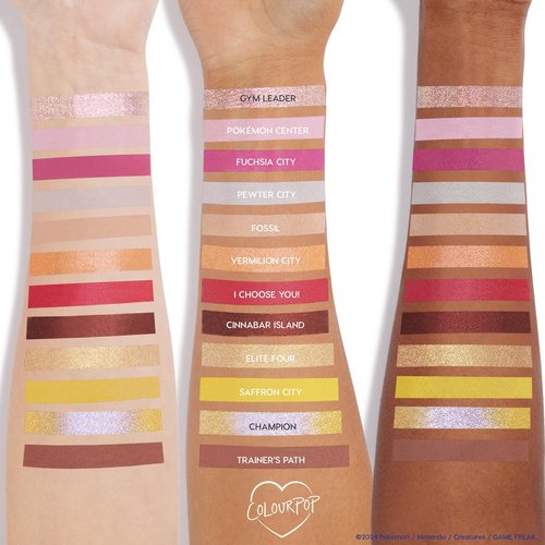 ColourPop x Pokémon Bundle - Pallet Town Eyeshadow Palette & pH Lip Balm Color Changing Lip Balm (2 Count)