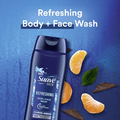 Suave Body Wash Bundle - Cocoa Butter Shea and Men's Cedarwood Mandarin Scents, Vitamin E, 18 Oz Packs of 6