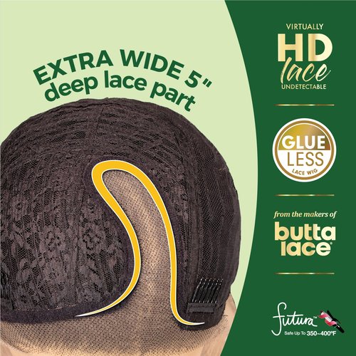 Sensationnel Chicbob Lace Frontwig - Bob Unit 1 Face Framing Glueless Wig Wide 5 Inch Deep Part Synthetic Preplucked Hairline (FLAMBOYAGESAND)