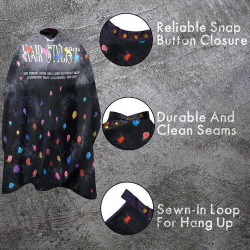 Hair Stylist Cape King Midas Salon Cape Water Proof, Snap Closure, Extra Long Length