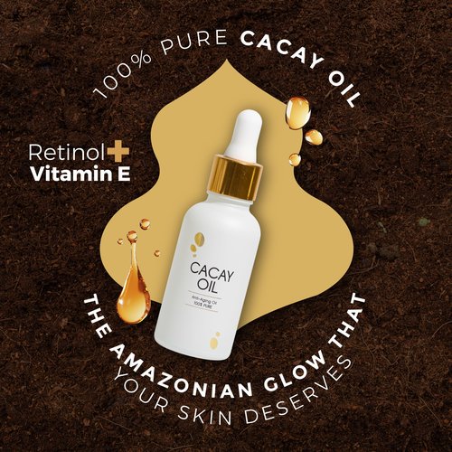 Cacay Pure Anti-Aging Oil – Natural Retinol Cacay Oil for Face, Hair, and Body | Organic Vitamin E Oil for Lip & Cuticle Care | Organic Face & Skin Oil Therapy (Cacay Oil + Spa Headband) (30ml)