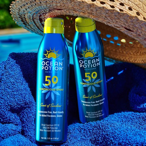 Ocean Potion Sunscreen Body Spray SPF#50 5.5oz C-Spray (Pack of 2)