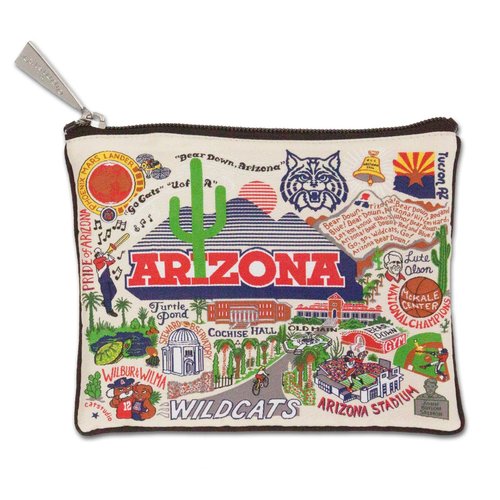 catstudio University of Arizona Collegiate Zipper Pouch Purse | Holds Your Phone, Coins, Pencils, Makeup, Dog Treats, & Tech Tools