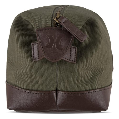 Hurley Men's Small Items Travel Dopp Kit, Olive/Side Snap, O/S