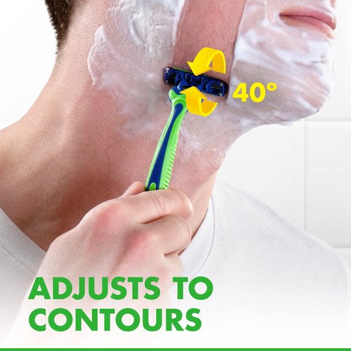 Gillette Sensor3 Sensitive Disposable Razors for Men, Enhanced Lubrastrip Glides Easily Over Your Skin, 8 Count (Pack of 2)