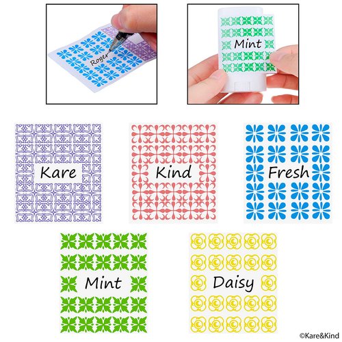 Kare & Kind Empty Deodorant Containers with Cap (4-Pack) - 75ml. - Top Fill with Twist Mechanism - 6 Writable Stickers - Refillable Cosmetic Tubes for Lip Balm, Solid Fragrance, Soap etc. - (White)