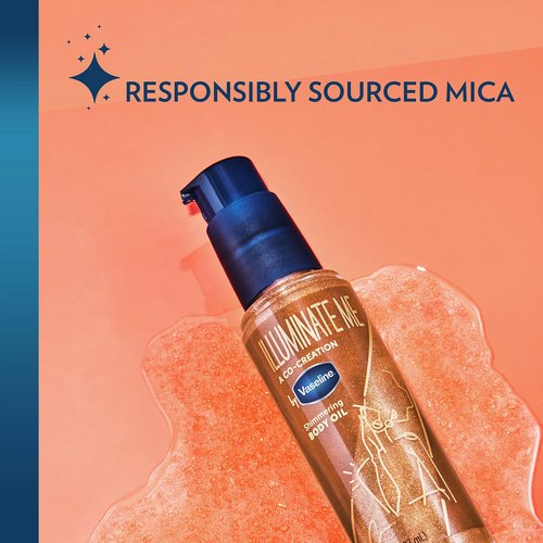 Vaseline Illuminate Me Shimmering Body Oil 3, Travel-Friendly 2-Pack – Glow Up Essentials for Melanin-Rich Skin, 3.3 Oz Ea