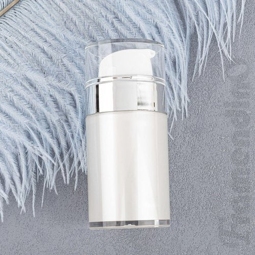 Framendino, 3 Pack Wide Mouth Pump Bottle Lotion Dispenser Airless Bottles Refillable Moisturizer Container with Silicone Spatula for Travel 1oz