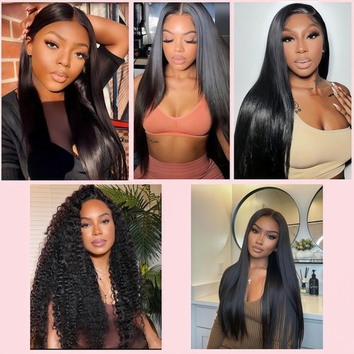KODRHAR Human Hair Bundles Straight 10 12 14 Inch Straight Human Hair Weave 3 Bundles Silky Hair Bundles Brazilian 3 Bundles Human Hair Extensions for Women Deals Natural Black Bundles