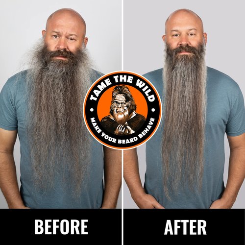 Tame The Wild Pro Beard Straightener for Men - Premium Heated Beard Brush - Anti-Scald Ionic Generator - 12 Temp Settings - LED Display - for Beards Over 2" Long