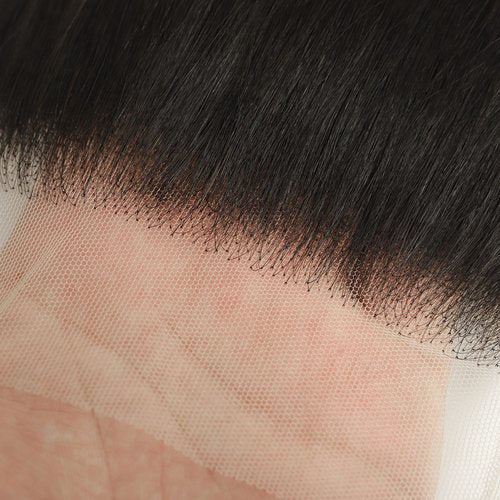 5x5 Closure Straight Transparent HD Lace Closure 12A Brazilian Virgin Human Hair Closure Free Part Pre Plucked with Baby Hair Natural Color 18 Inch