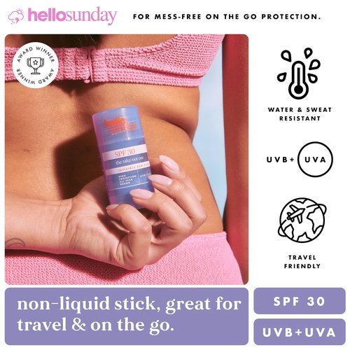 The Take-out One Invisible Sun Stick SPF 30 Pa Plus by Hello Sunday for Women - 1 oz Sunscreen