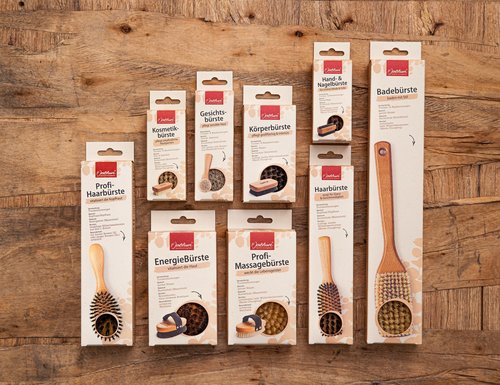 The Original Made in Germany: P.Jentschura Facial Brush with Wooden Handle Made with Natural Pure Horse Mane