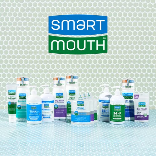 SmartMouth DDS Activated Clinical Mouthwash with Tongue Cleaner - for Fresh Breath - Clinical Strength Mouthwash for Gum Health, Gingivitis & More - Clean Mint Flavor, 16 fl oz (Pack of 2)