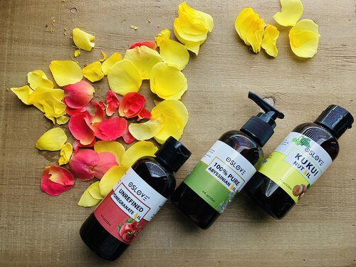 Oslove Organics Pure Kukui Nut Oil-Cold Pressed, use on skin and hair- 4 oz