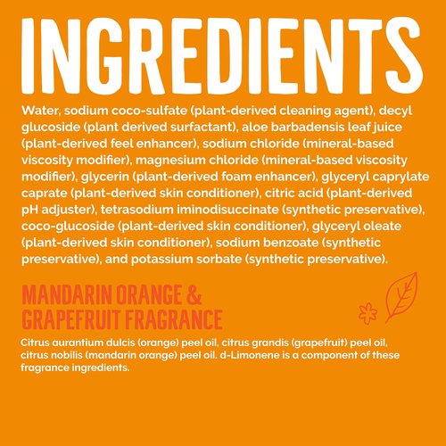 Seventh Generation Hand Soap, Mandarin Orange & Grapefruit , 12 Fl Oz (Pack of 8) - (Packaging May Vary)